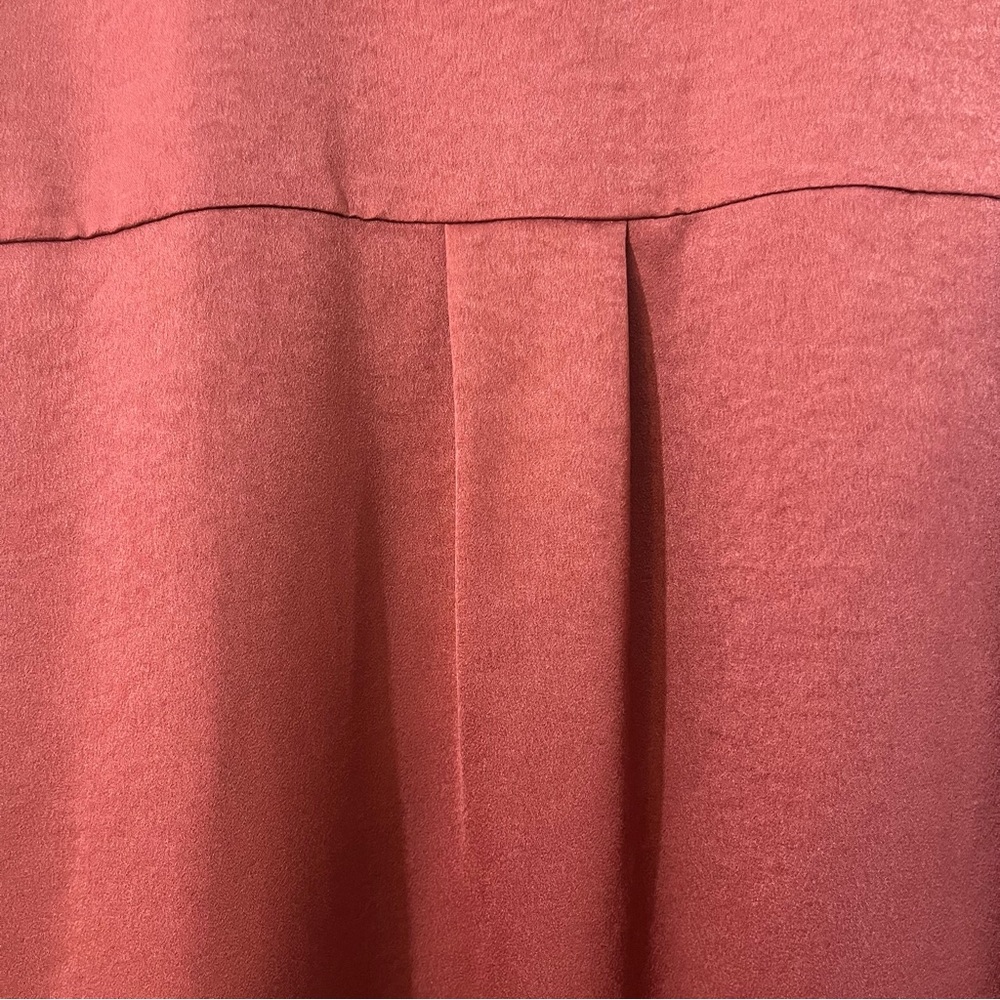 'Sage The Label' Oversized Satin Tunic Top / Rust / Size XS / GUC - Picture 4 of 12